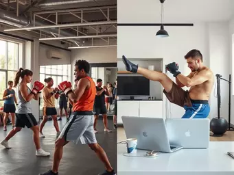 Kickboxing online czy stacjonarnie? Porównanie klubów z zajęciami zdalnymi i na miejscu