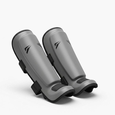 Kickboxing shin guards with clean background